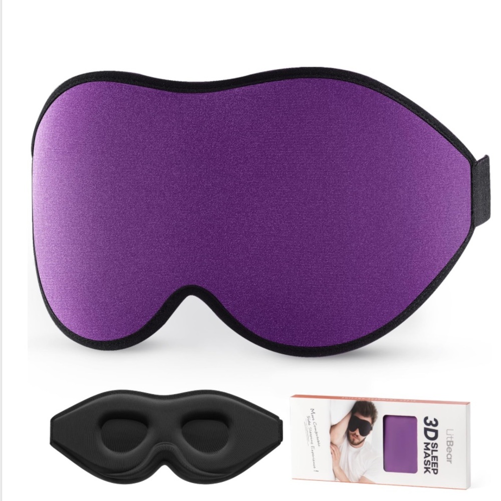 Purple 3D Sleep Mask by